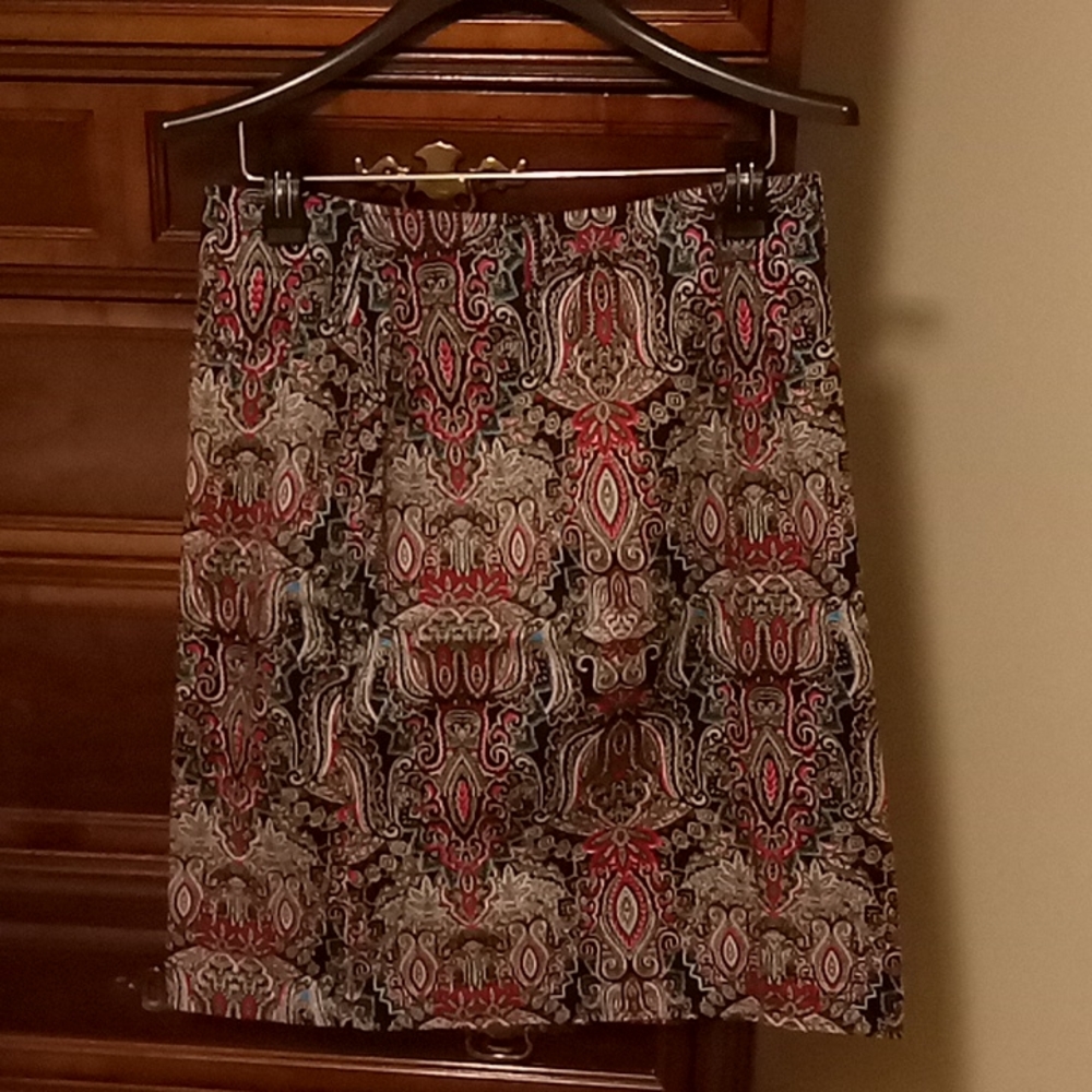 210 Paisley Pencil Skirt Size 10